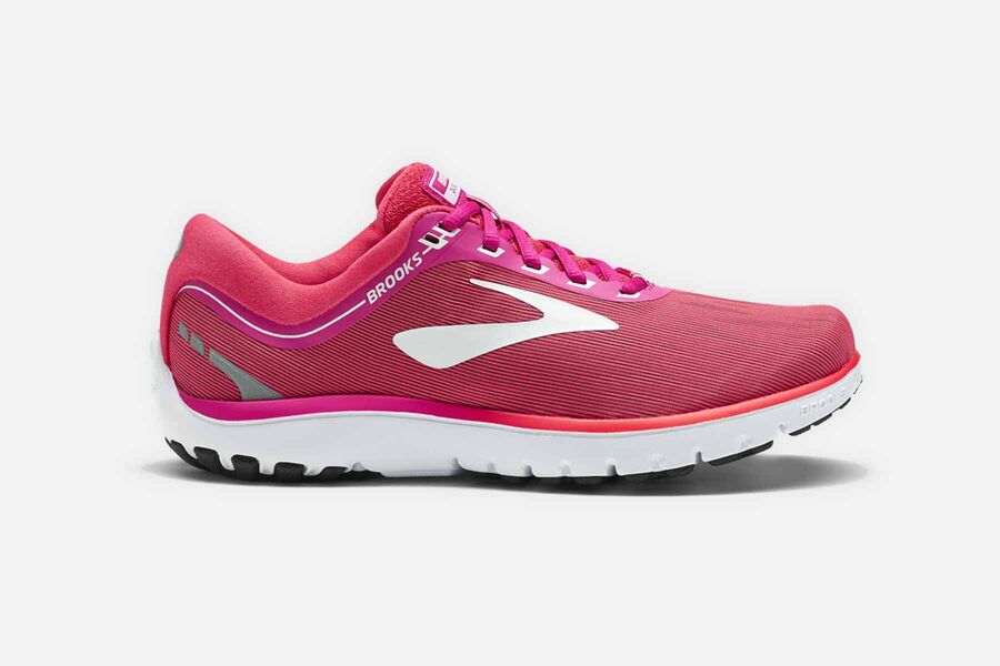 Brooks PureFlow 7 Womens Australia - Road Running Shoes - Pink/White (684-HEWMT)